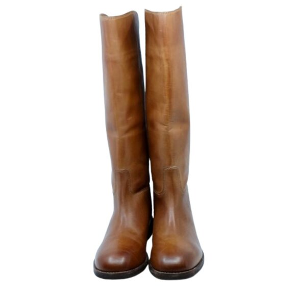 FREE PEOPLE~Everly~EQUESTRIAN BOOTS Tan Leather SIZE 9 NEAR NEW - Picture 2 of 6